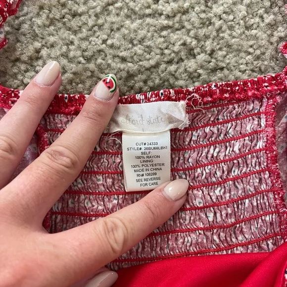 Altar’d State Red White and Blue Flower Dress - Picture 4 of 6